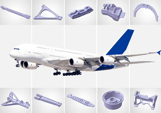 Авиационно-космическая промышленность, используемая ковкой алюминия 